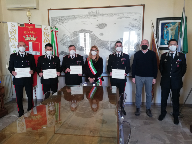 Encomio ai carabinieri protagonisti del salvataggio del 3 febbraio