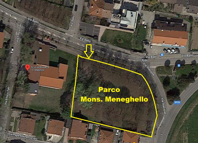 2023 01 31 Memoria intitolazione parco Mons Meneghello Ballo' 02 pianta