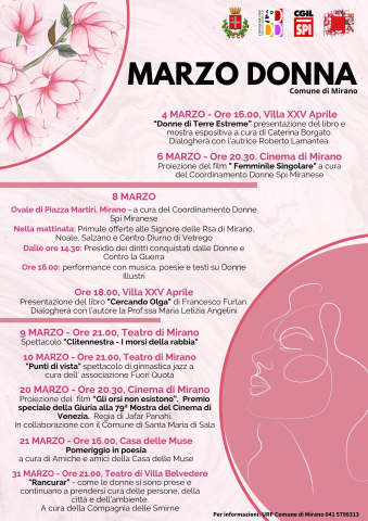 Programma Marzo Donna 2023