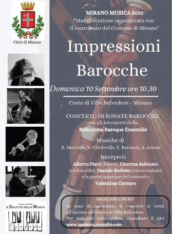Domenica 10 settembre concerto “Impressioni barocche”