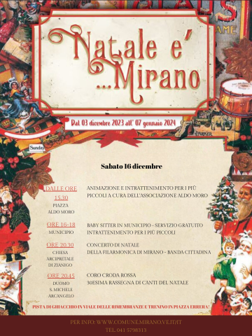 Sabato 16 e domenica 17 dicembre “Natale è…Babbo Natale arriva a Mirano”