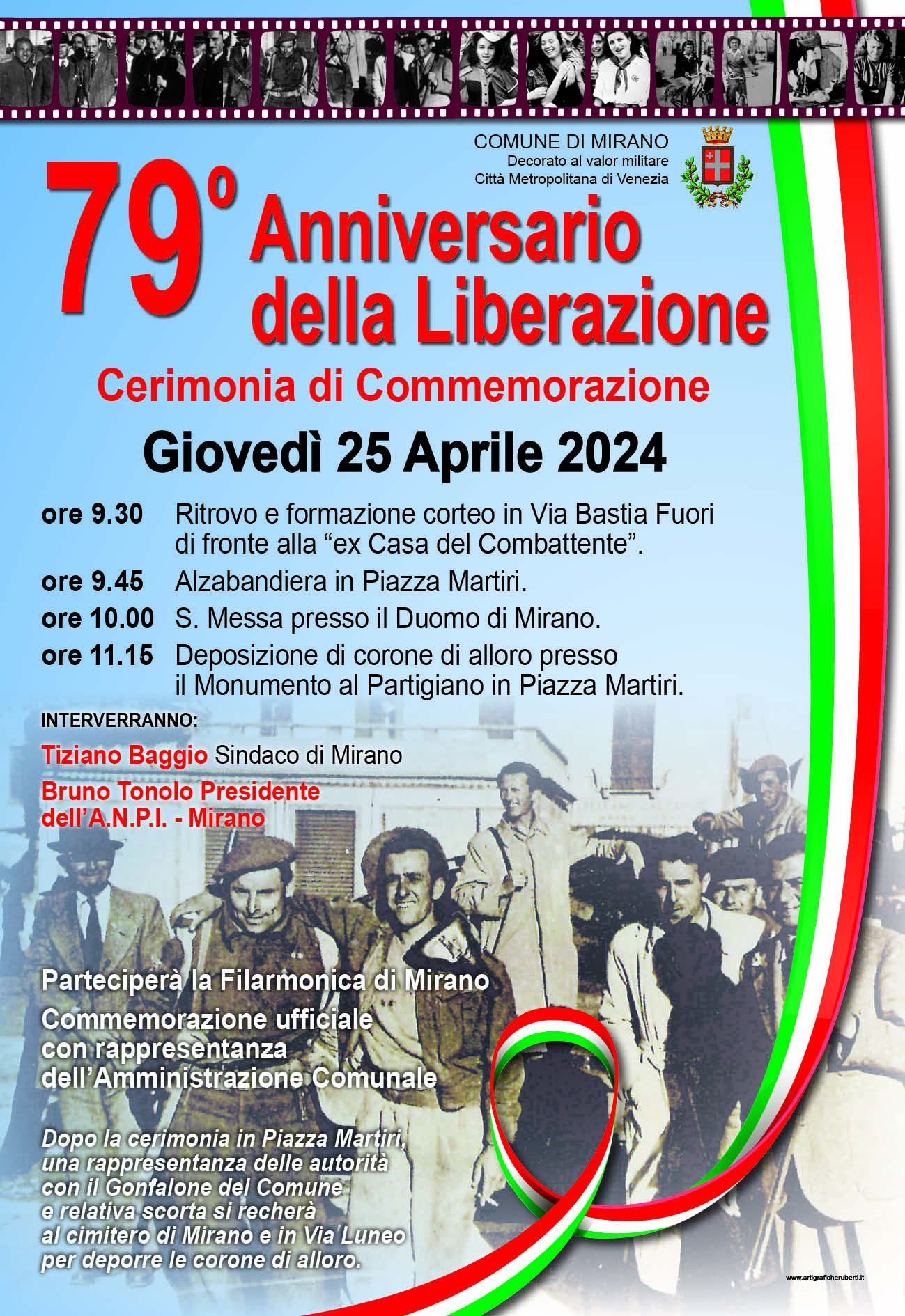 25 aprile: 79° anniversario della Liberazione