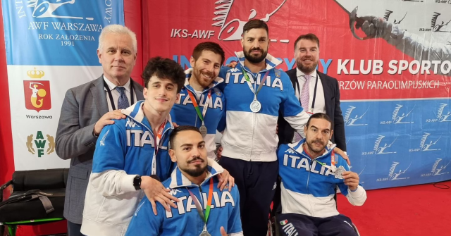 Mondiali paralimpici - D'Ambra e Dei Rossi nella squadra italiana di sciabola maschile vice campione del Mondo