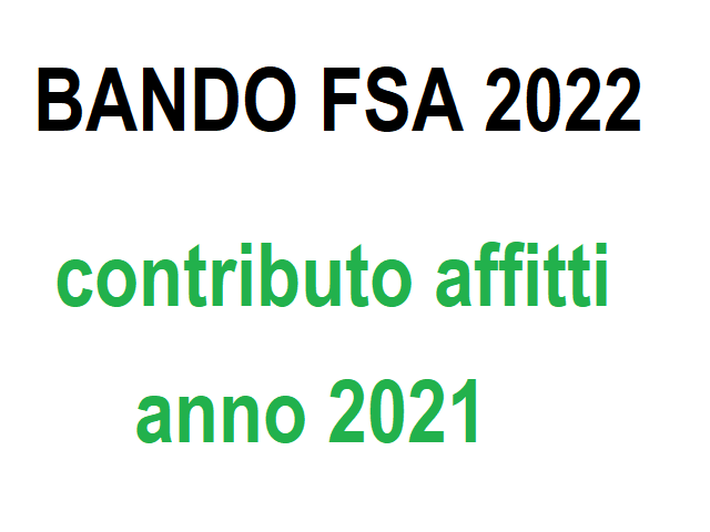 Bando del Fondo Sostegno Affitti 2022 (per affitti anno 2021)