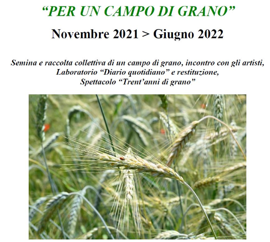 Domenica 21 novembre inizia il progetto “Per un campo di grano”